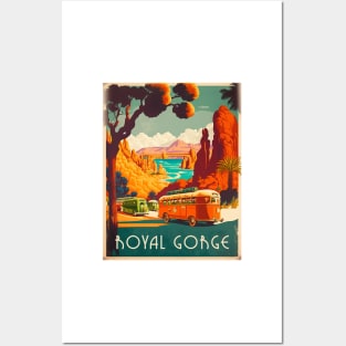 Royal Gorge Arkansas Vintage Travel Art Poster Posters and Art